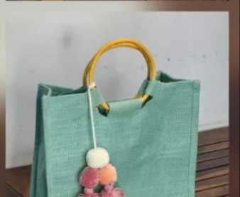 Embroidered Jute Conference Bag